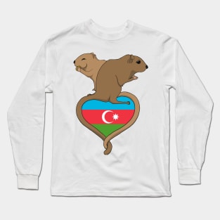 Gerbil Azerbaijan (light) Long Sleeve T-Shirt